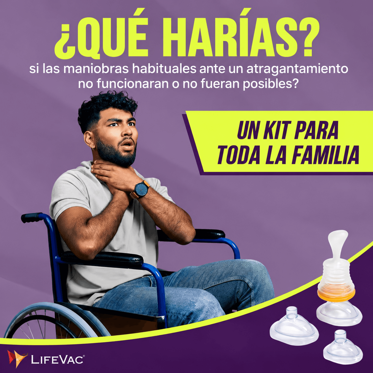 ¿Qué harías si las maniobras habituales ante un atragantamiento no funcionaran o no fueran posibles? Un kit para toda la familia.
